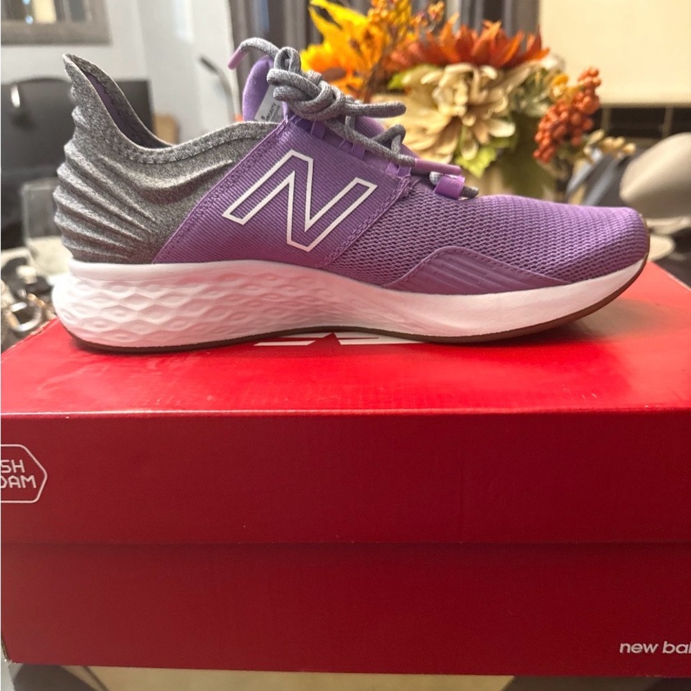 New Balance Lavender and Charcoal Running Shoes
